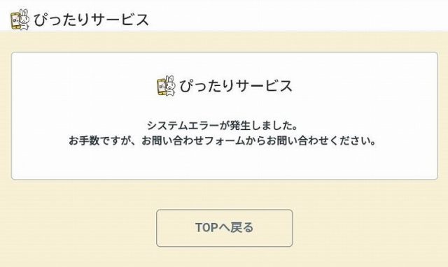 【特別定額給付金の申請】ぴったりサービスでシステムエラーが発生!